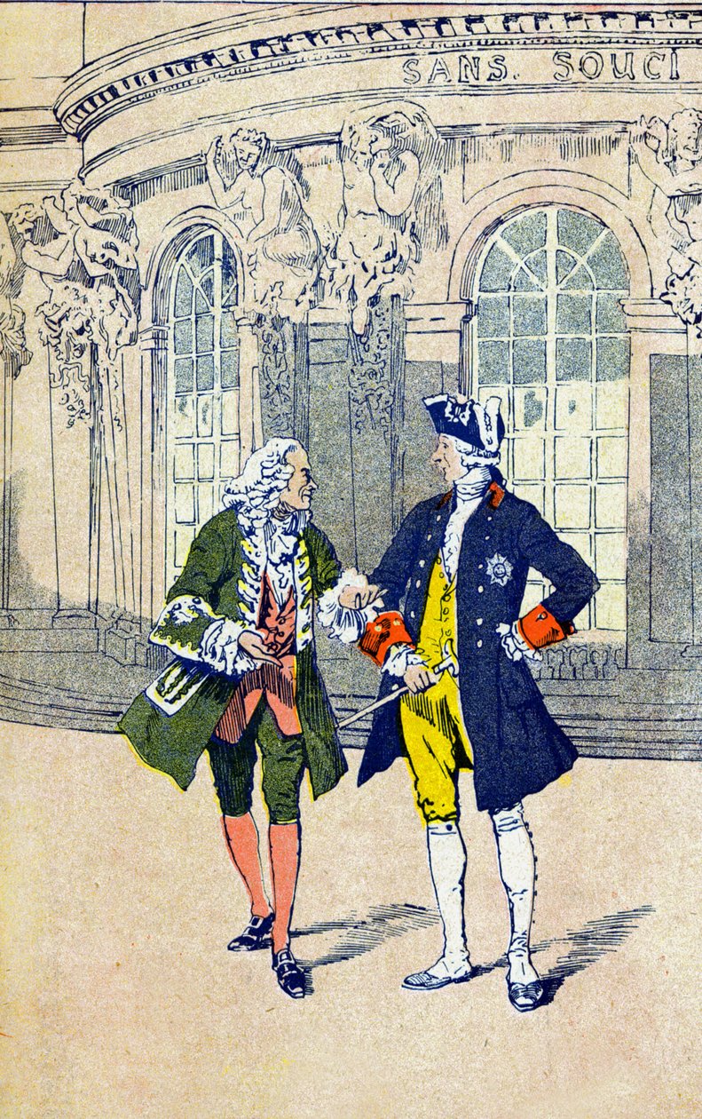 Voltaire s Fridrichem II Pruským od Louis Charles Bombled