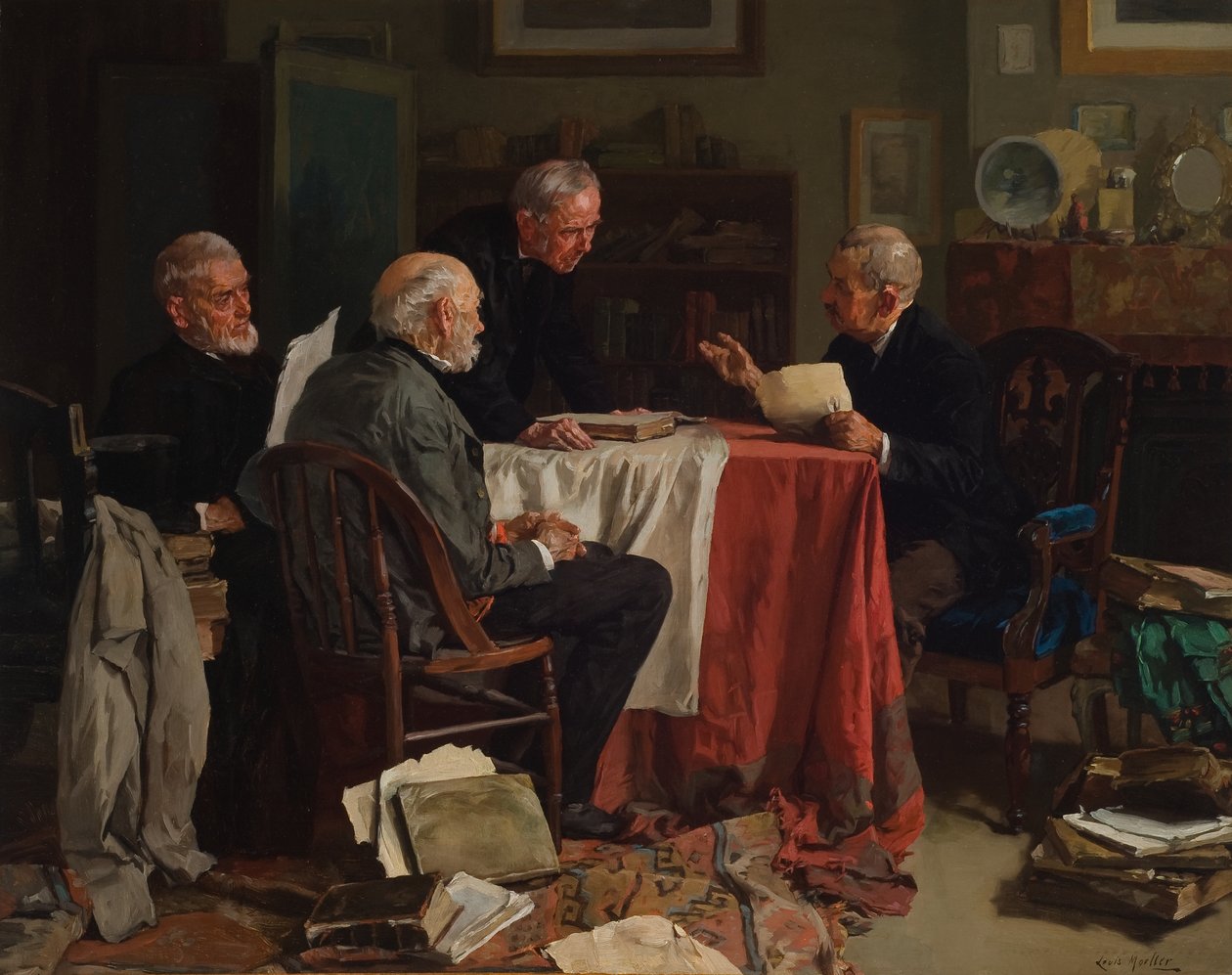 Různé názory (olej na plátně) od Louis Charles Moeller