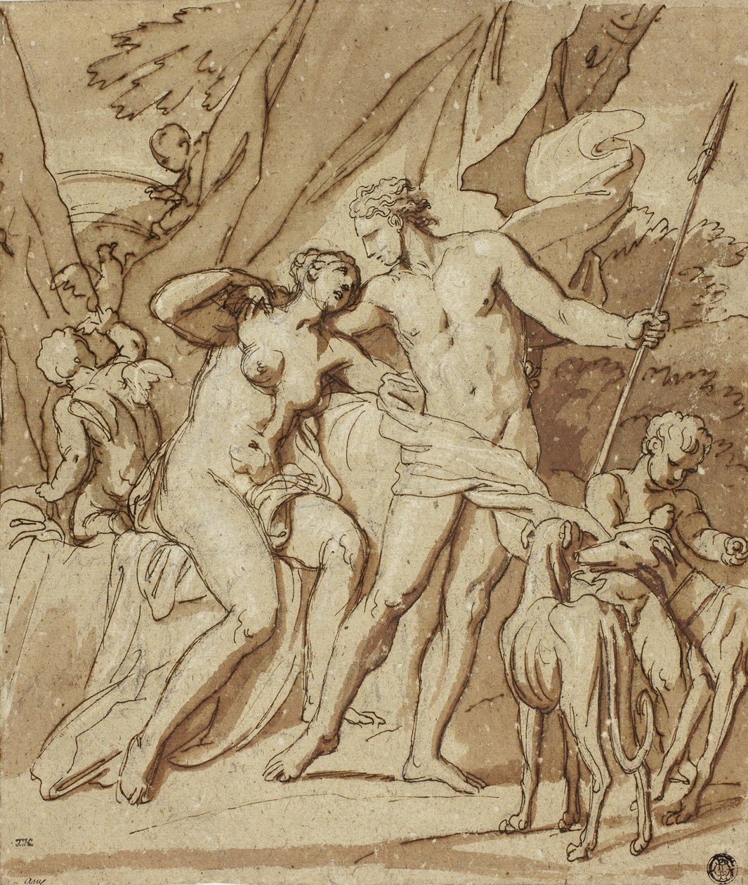 Venuše a Adonis od Louis Cheron