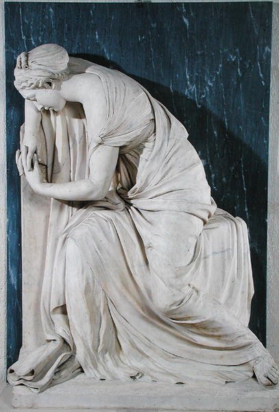 Smutek (mramor) od Louis Claude Vassé