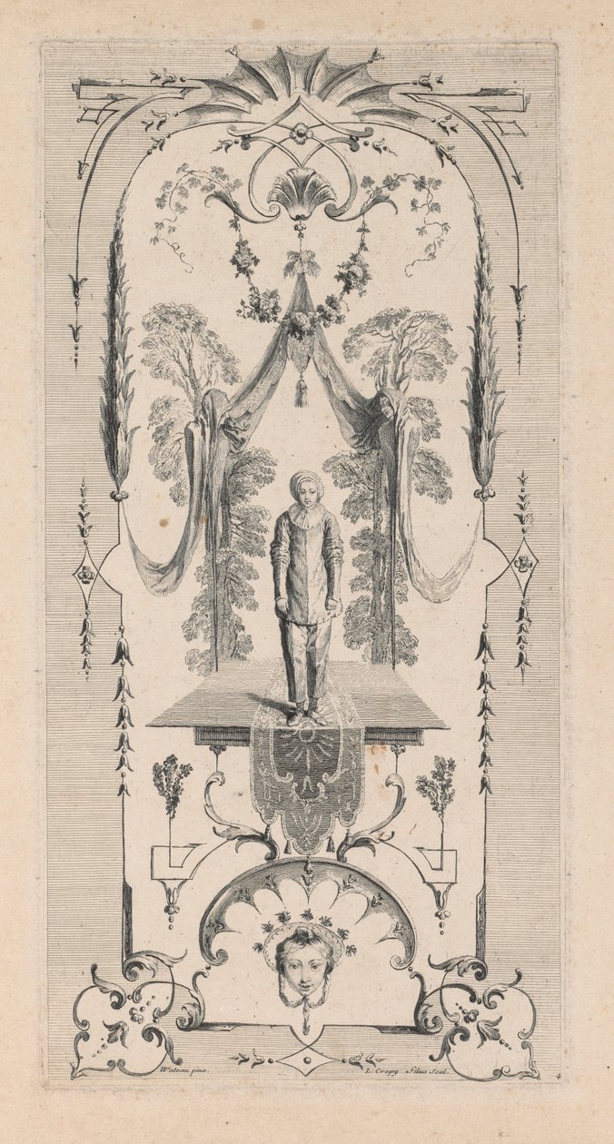 Pierrot, Arabeska. od Louis Crepy