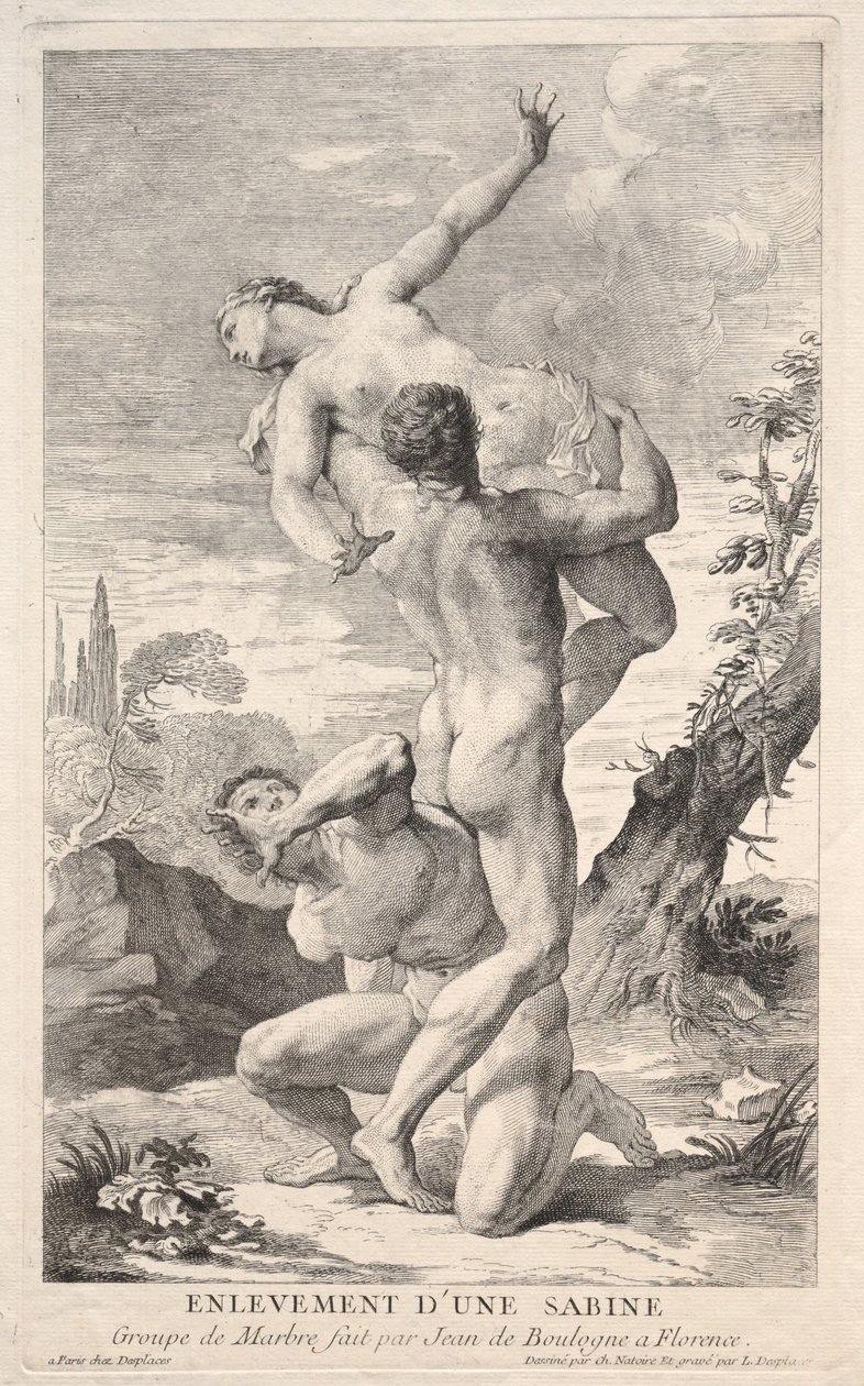 Rape of the Sabines, 1700s. od Louis Desplaces