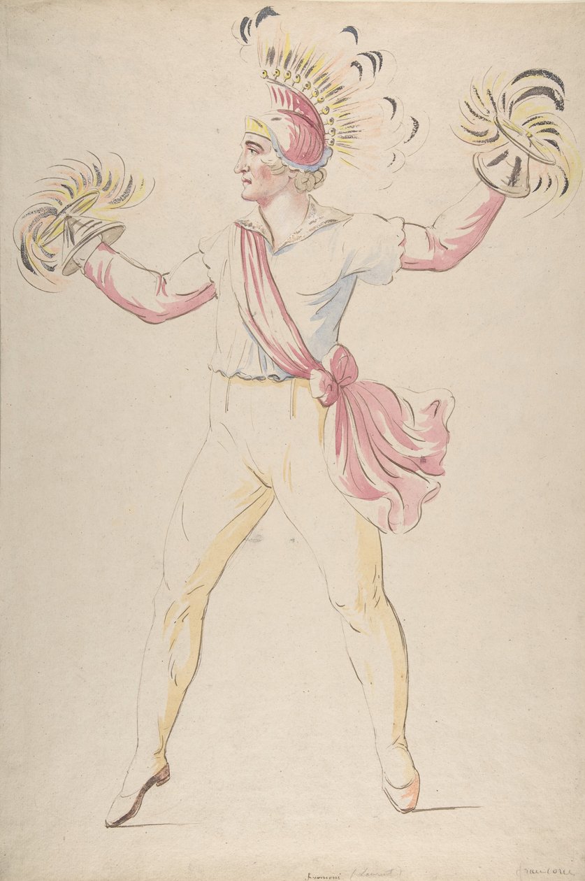 Franconi, Twirling Flaming Cones, 1768-1810. od Louis Ducros