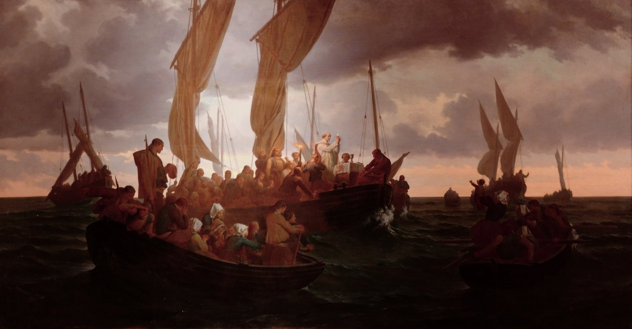 konal mši na moři v roce 1793 od Louis Duveau