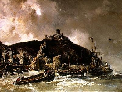 Přístav od Louis Eugene Gabriel Isabey