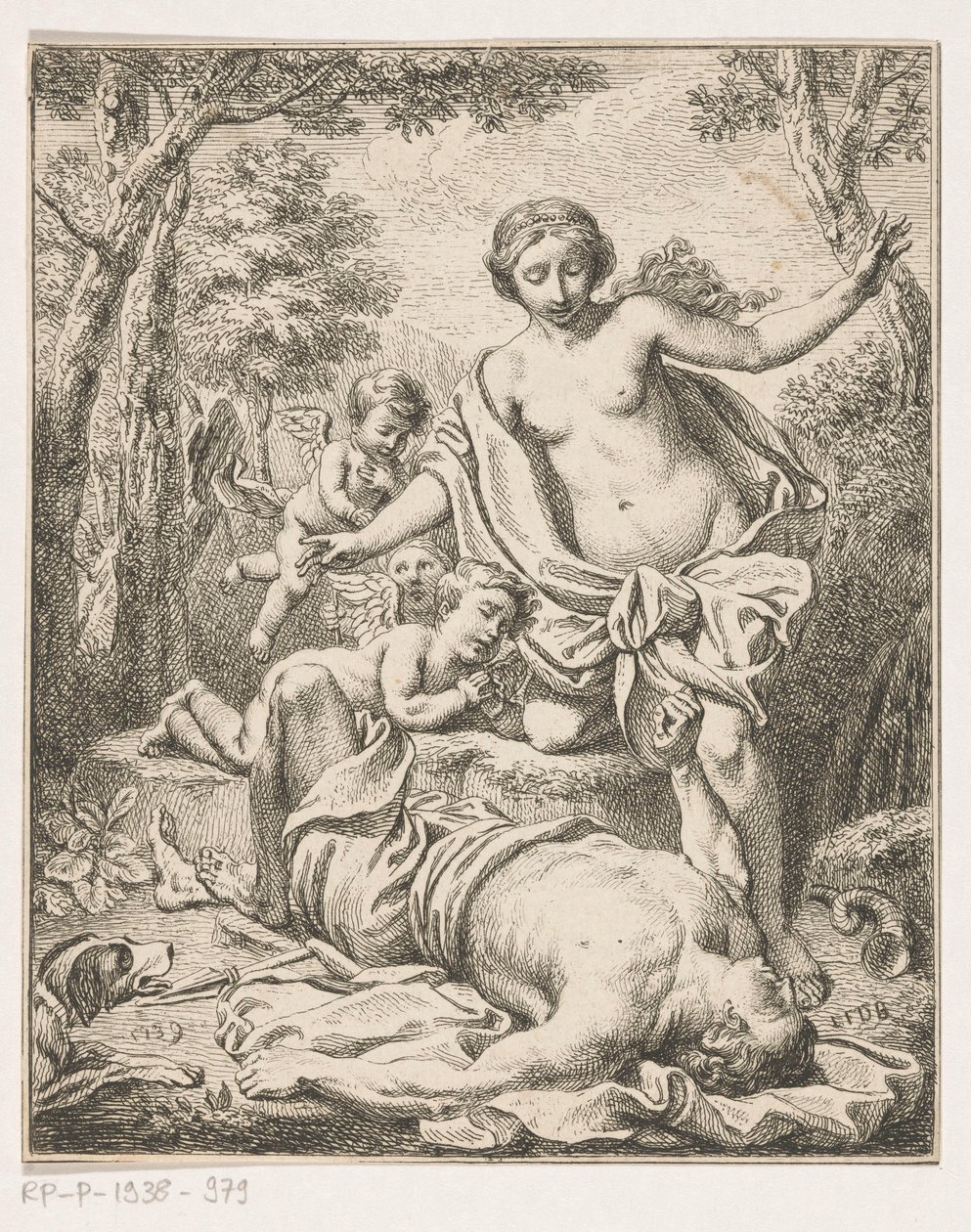 Venuše a Adonis od Louis Fabritius Dubourg