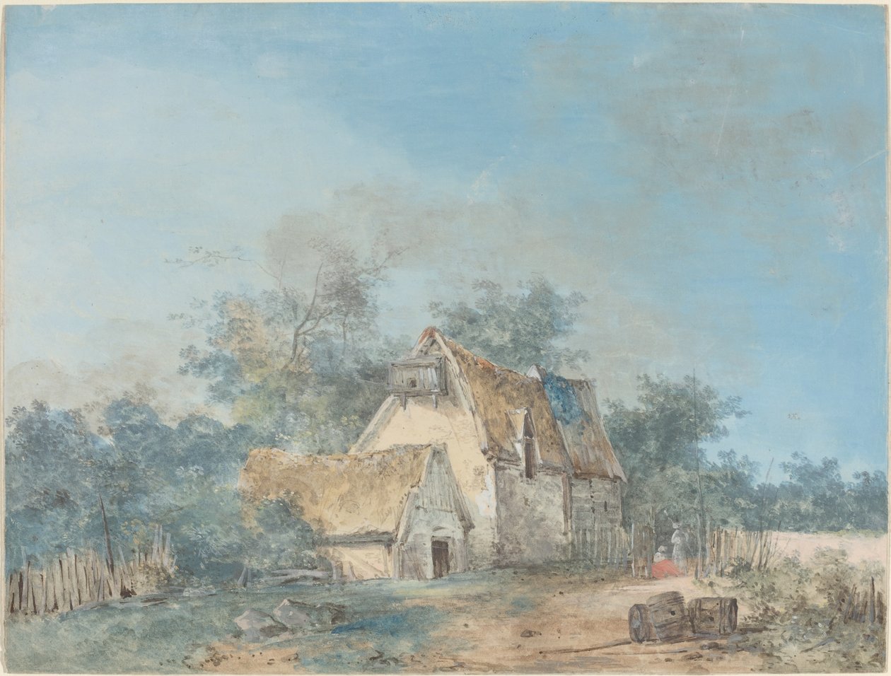 Krajina od Louis Gabriel Moreau the Elder