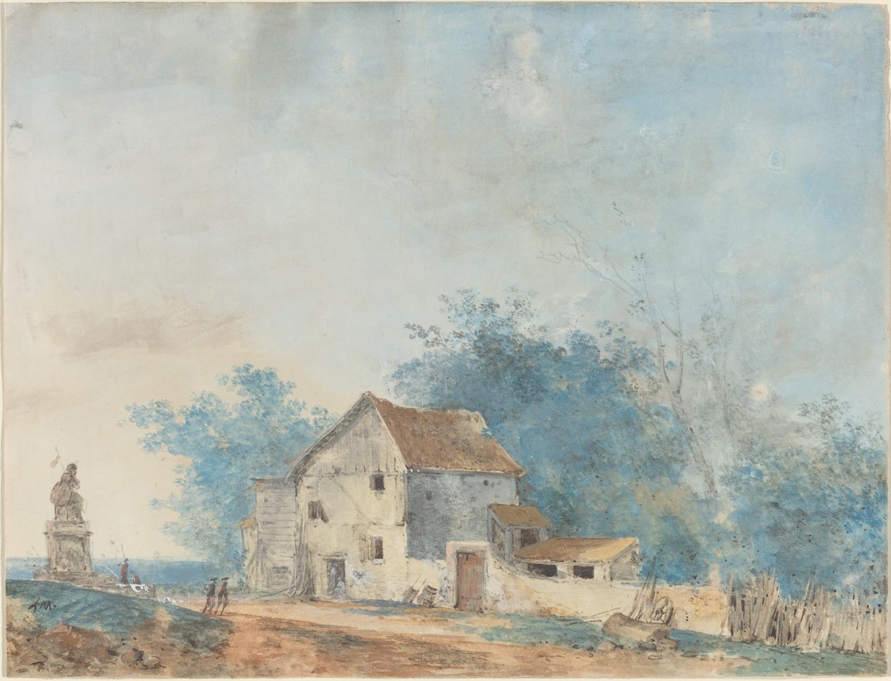 Krajina od Louis Gabriel Moreau the Elder