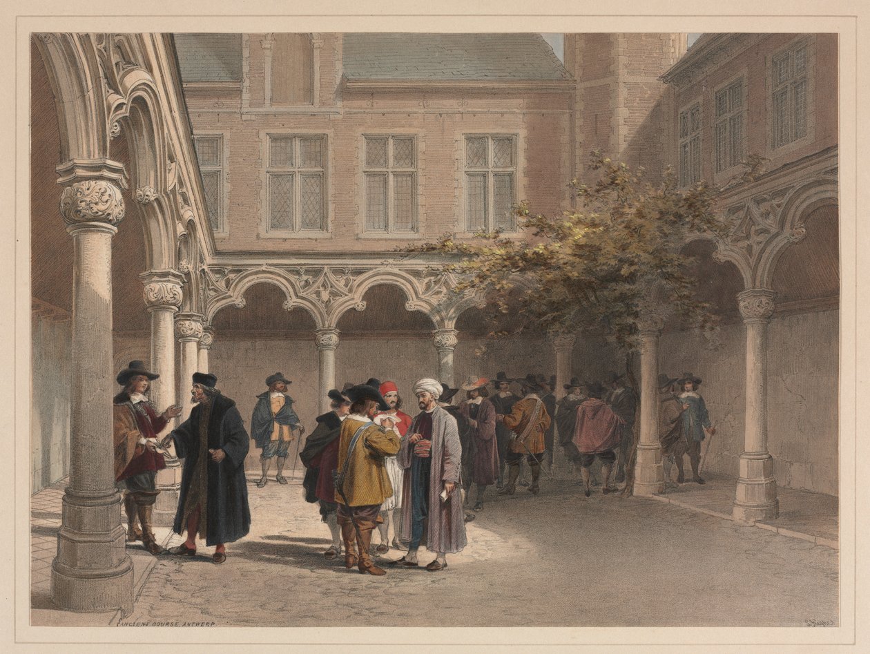 Ancien Bourse, Antverpy od Louis Haghe