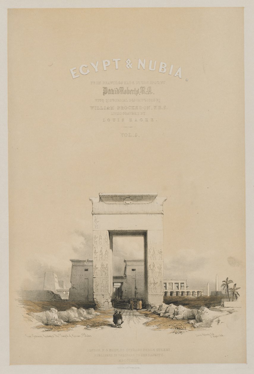 Egypt a Núbie: Frontispiece Volume V, 1849. od Louis Haghe