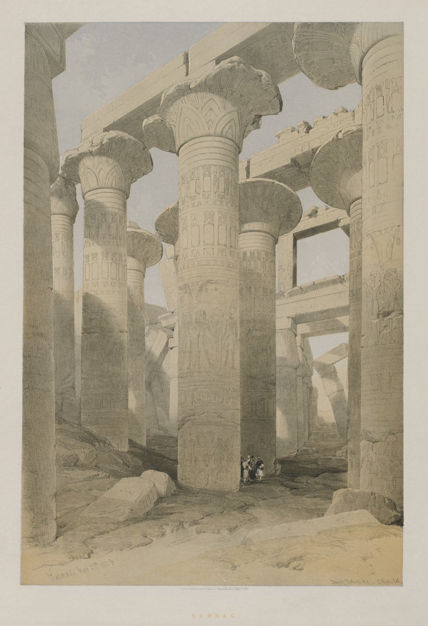 Egypt a Núbie, svazek II: Karnac, 1847. od Louis Haghe