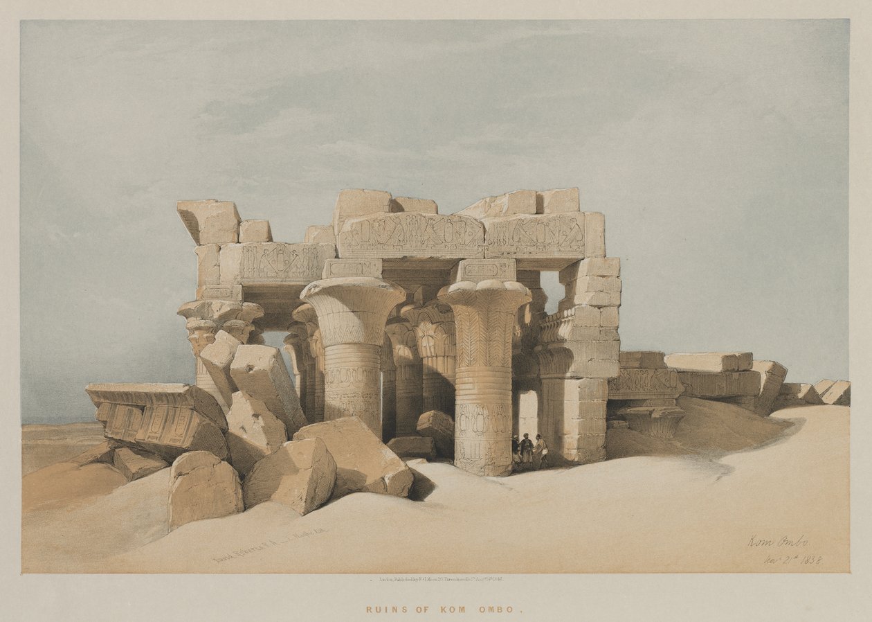Egypt a Núbie, svazek I: Kom-Ombo, 1846. od Louis Haghe