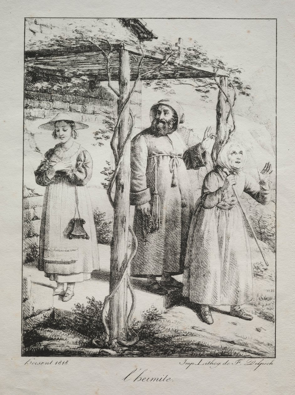Poustevník, 1818. od Louise Marie Jeanne Hersent