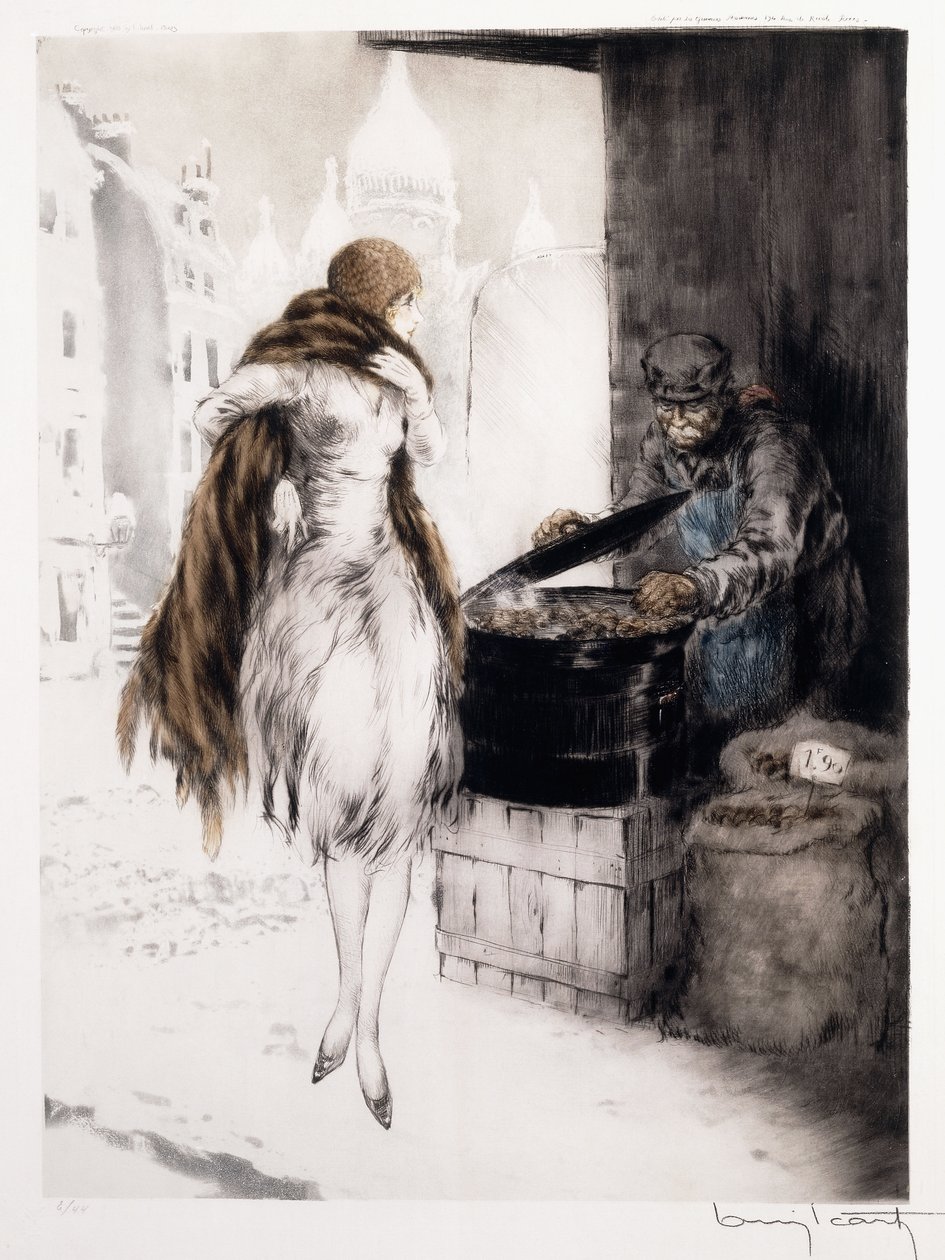 Prodavač kaštanů od Louis Icart