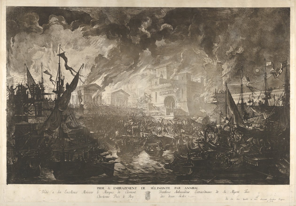 The Capture of Selinus od Hannibal.n.d. od Louis Jean Desprez
