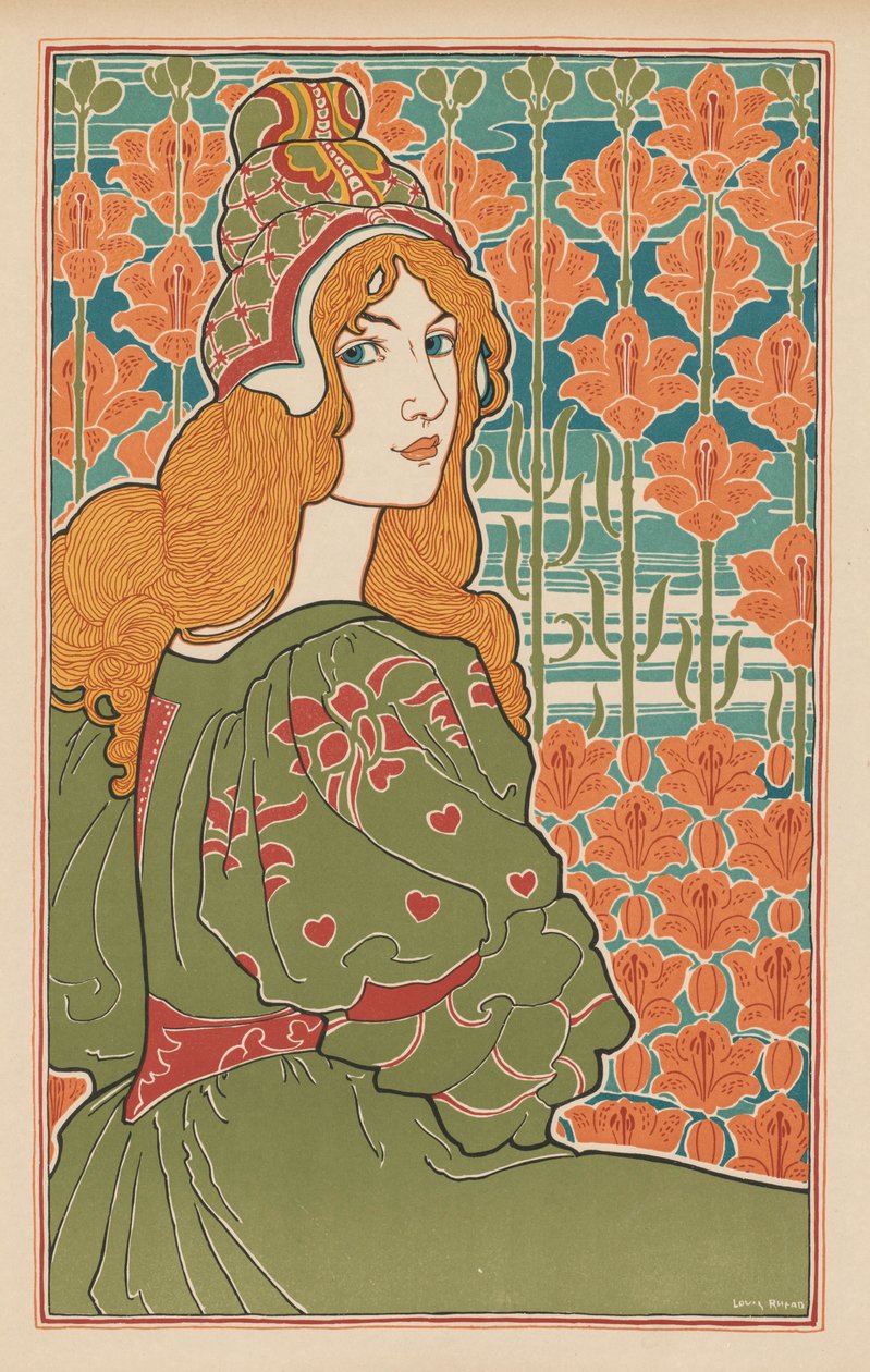 Moderní tisk: Jane od Louis John Rhead