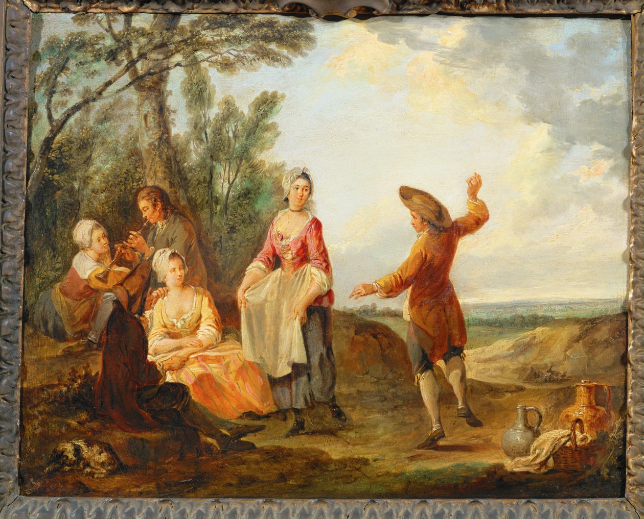 Rustikální tanec ... (malba na plátně) od Louis Joseph (1731 98) Watteau