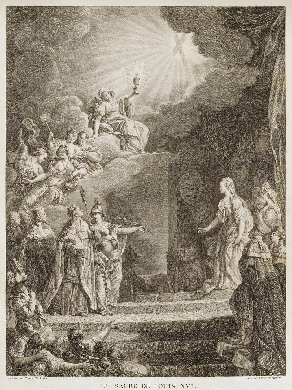 Korunovace Ludvíka XVI. od Louis Joseph I Masquelier