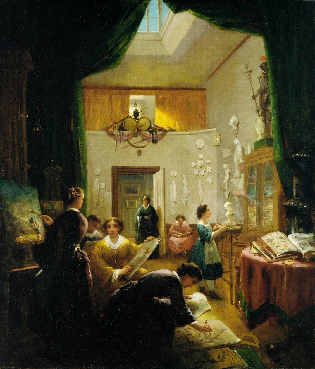 Dámská výtvarná třída, ca. 1868. od Louis Lang