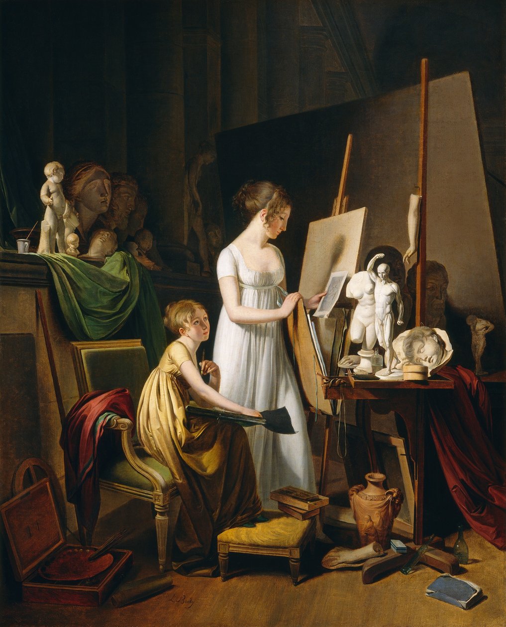 Malířský ateliér, c. 1800. od Louis Leopold Boilly