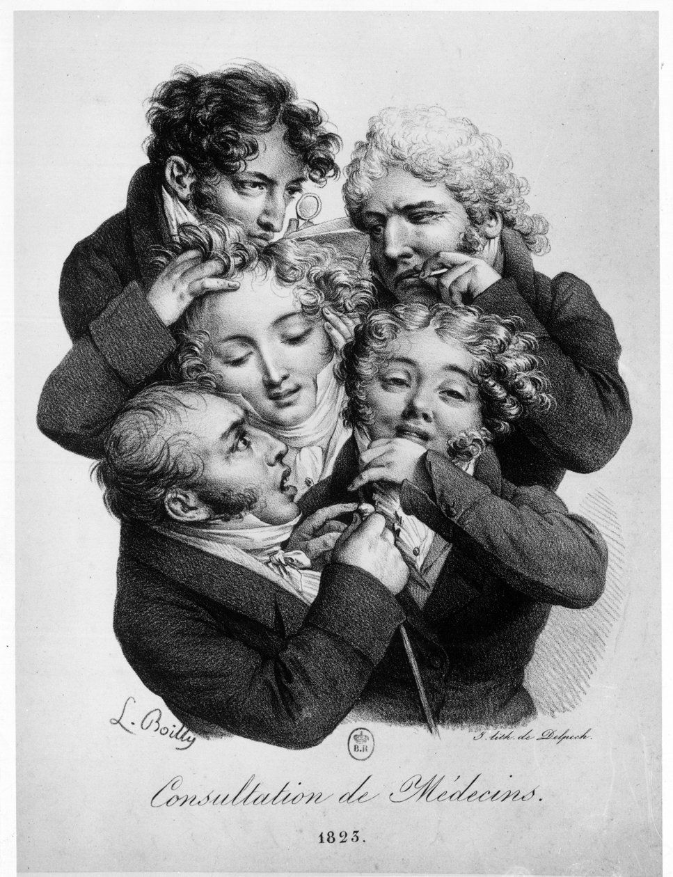 Konzultace s lékaři, Louis Boilly od Louis Leopold Boilly