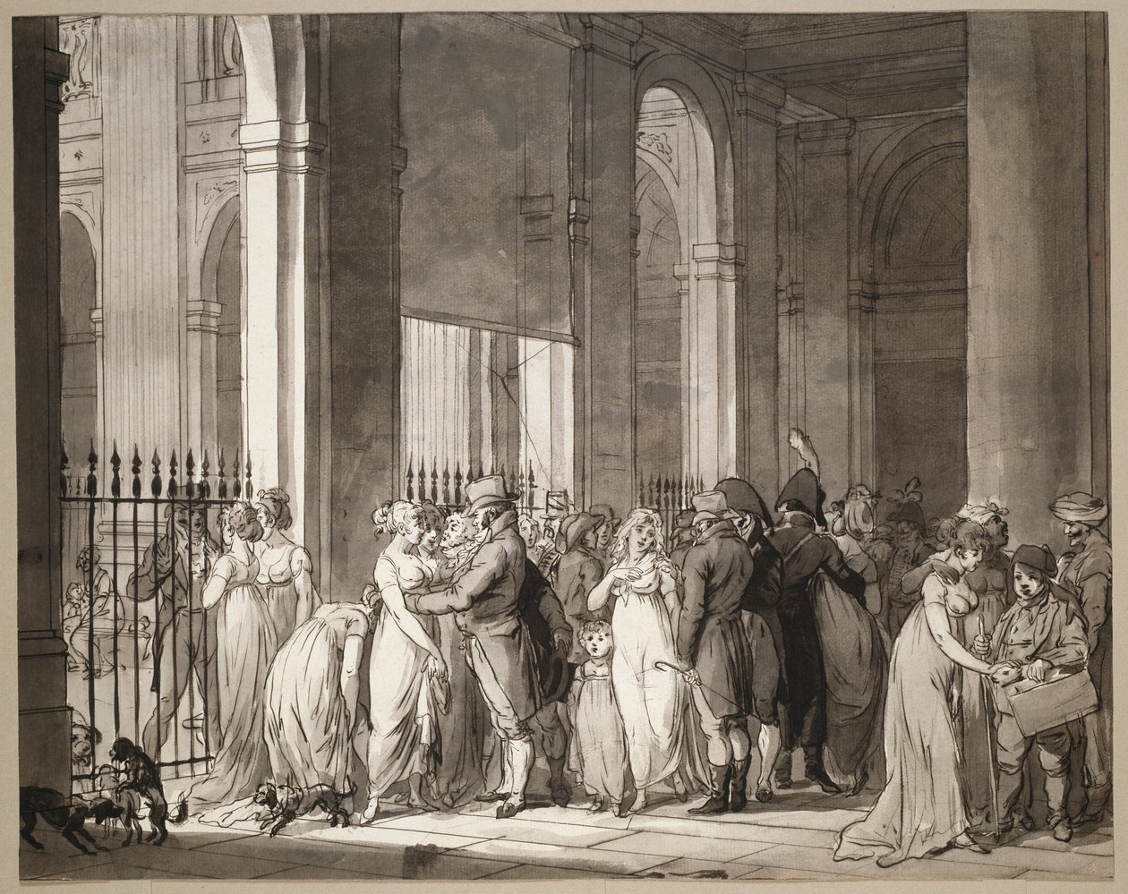 Arkády v Palais-Royal od Louis Leopold Boilly