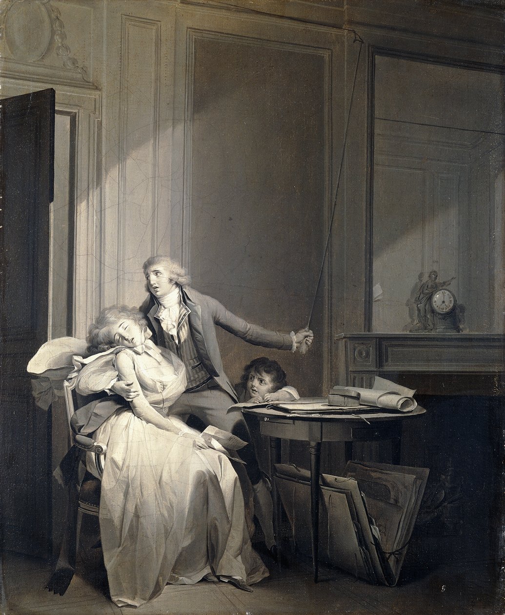 Dopis nebo mdloby, od Louis Leopold Boilly
