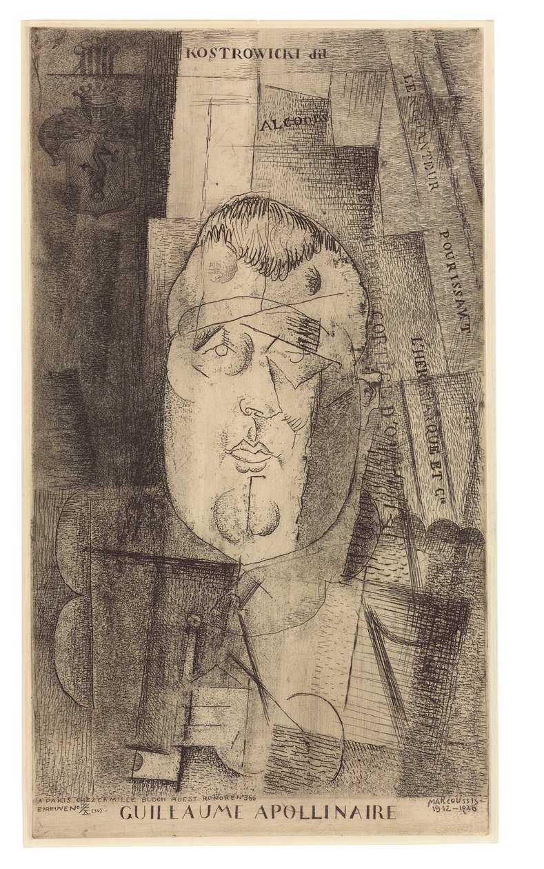 Portrét Guillauma Apollinaira, 1912-20 od Louis Marcoussis