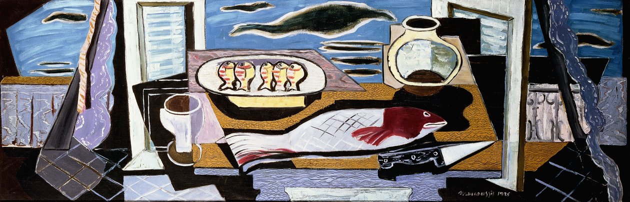 Stálý život; Nature Morte, 1925 od Louis Marcoussis