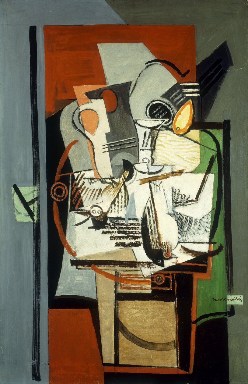 Stálý život; Nature Morte, kolem roku 1930 od Louis Marcoussis