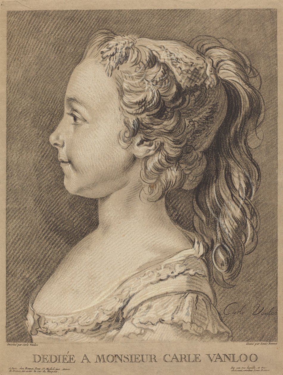 Marie-Rosalie Vanloo, c. 1764. od Louis Marin Bonnet