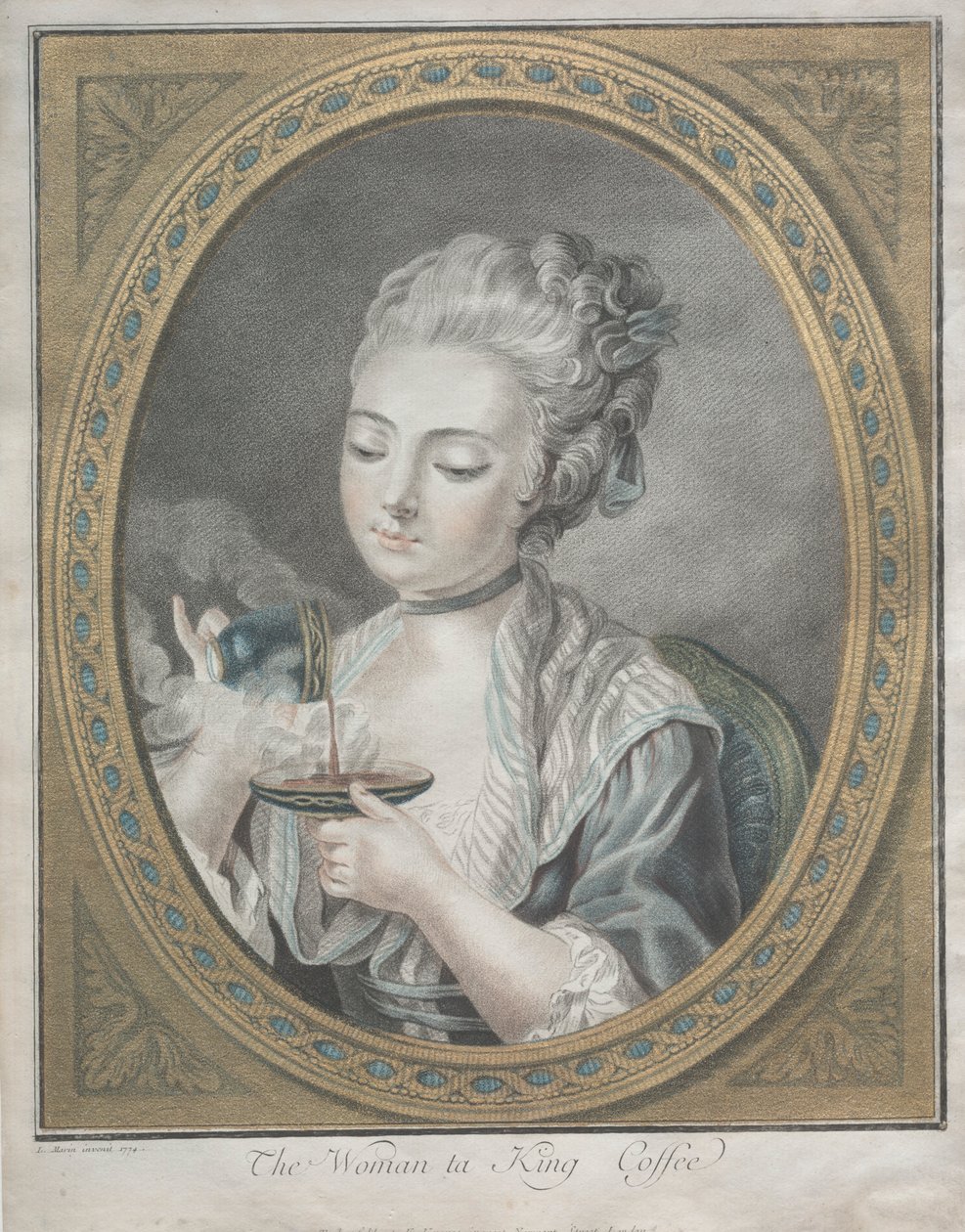 Žena bere kávu, 1774. od Louis Marin Bonnet