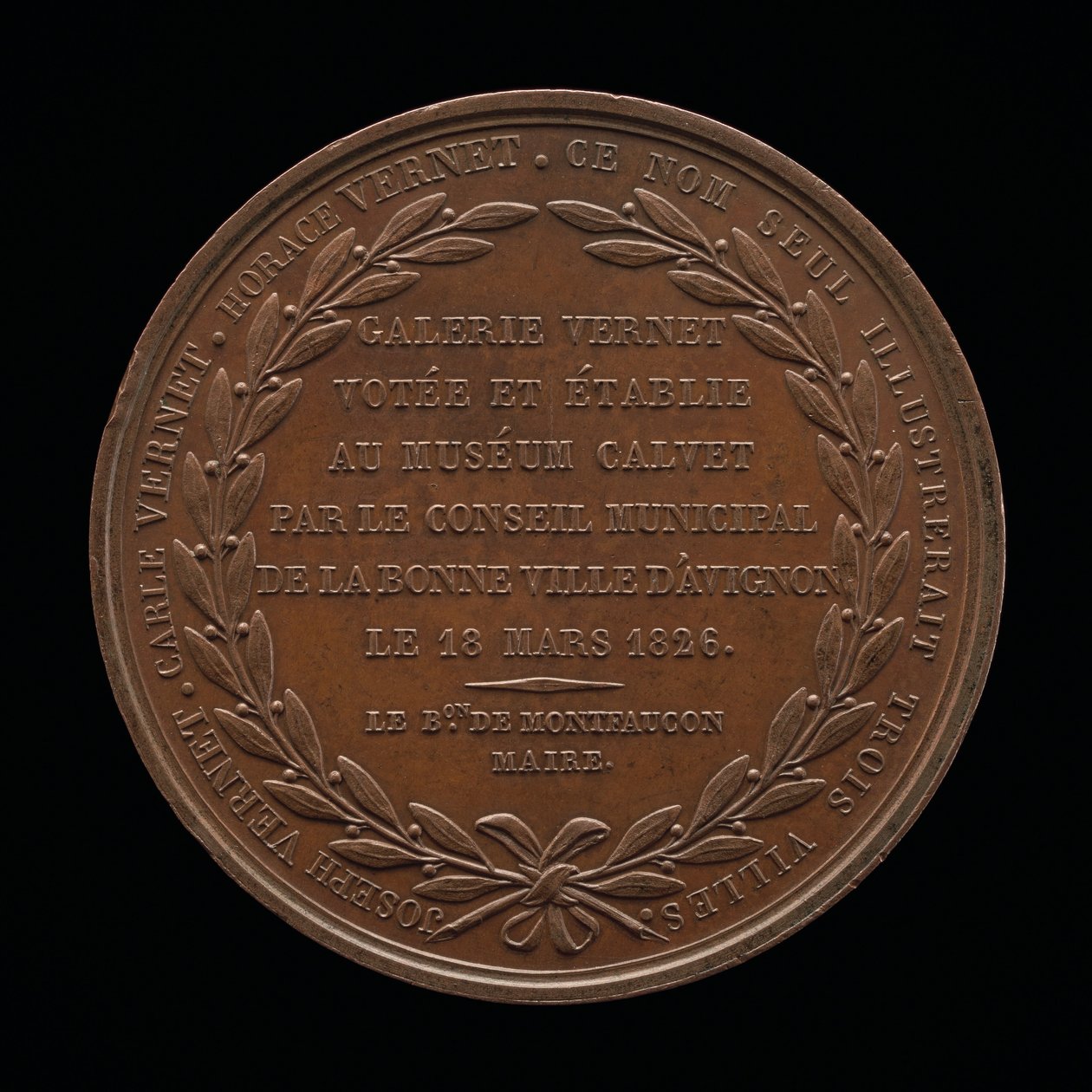 Nápis [revers], 1826. od Louis Michel Petit