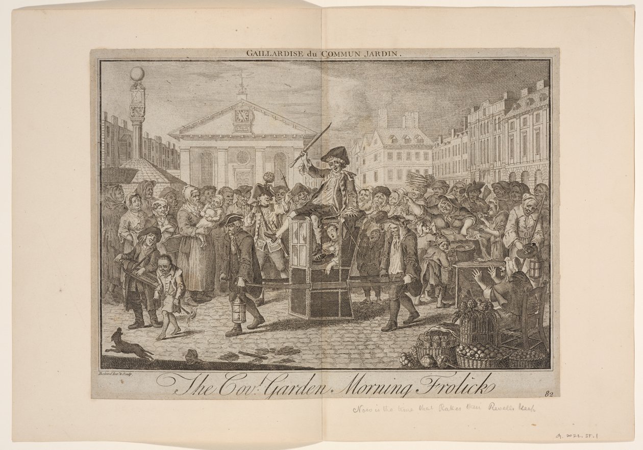 Ranní dovádění v Covent Garden od Louis Philippe Boitard