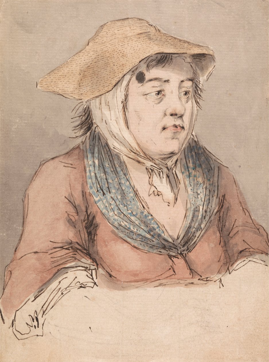 Žena s modrou halenu od Louis Philippe Boitard