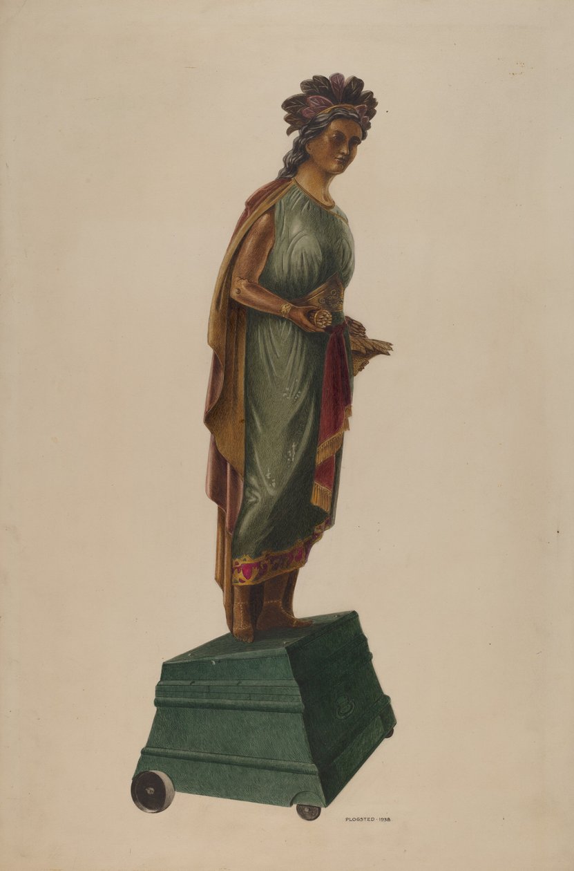 Obchod s doutníky Indian, 1938. od Louis Plogsted
