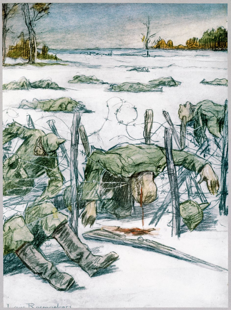 "Ostnatý drát", 1916 od Louis Raemaekers