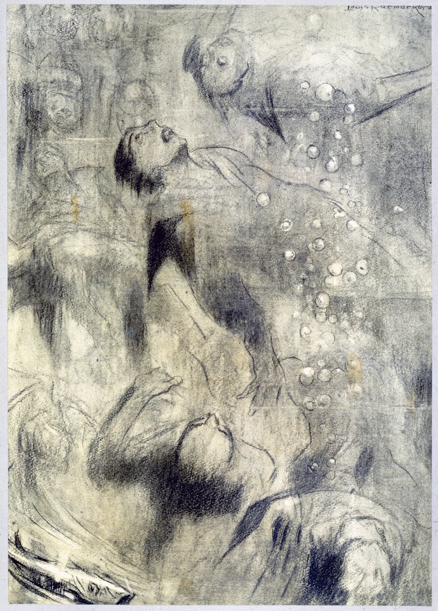 "Mořský důl", 1916 od Louis Raemaekers