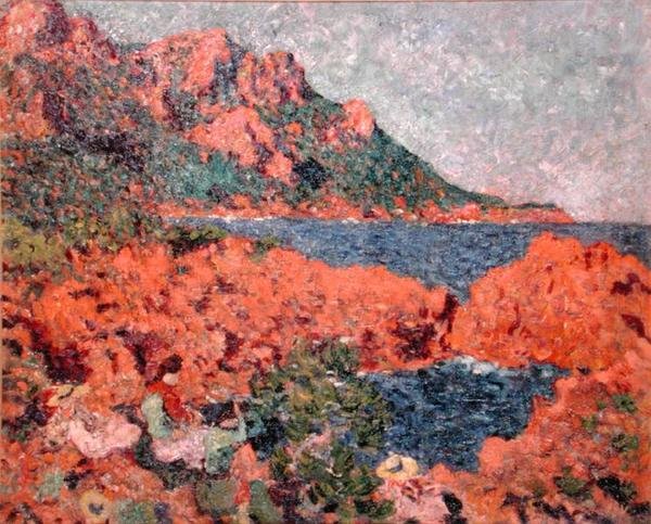 Červené útesy a lidé od Louis Valtat