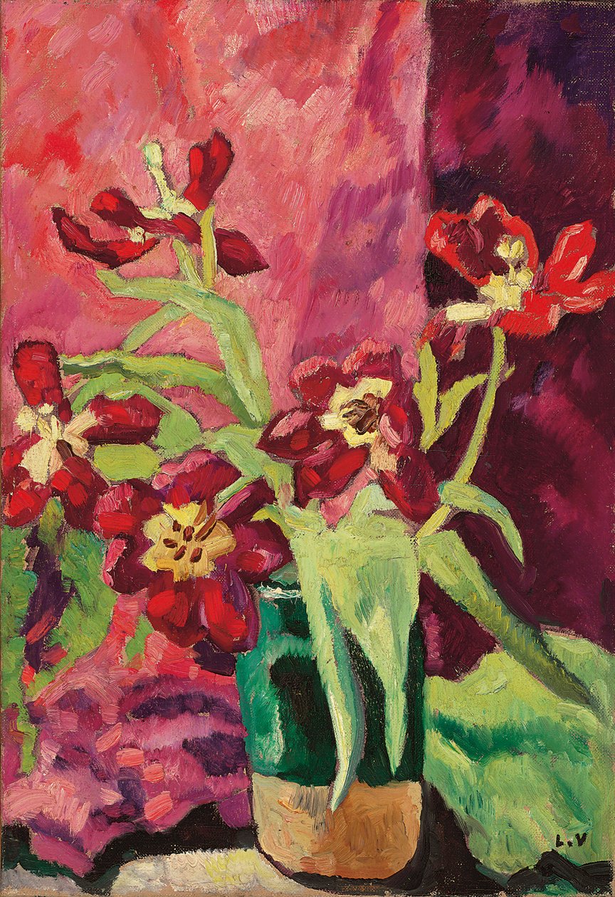 Váza, červené tulipány; Váza, červené tulipány od Louis Valtat