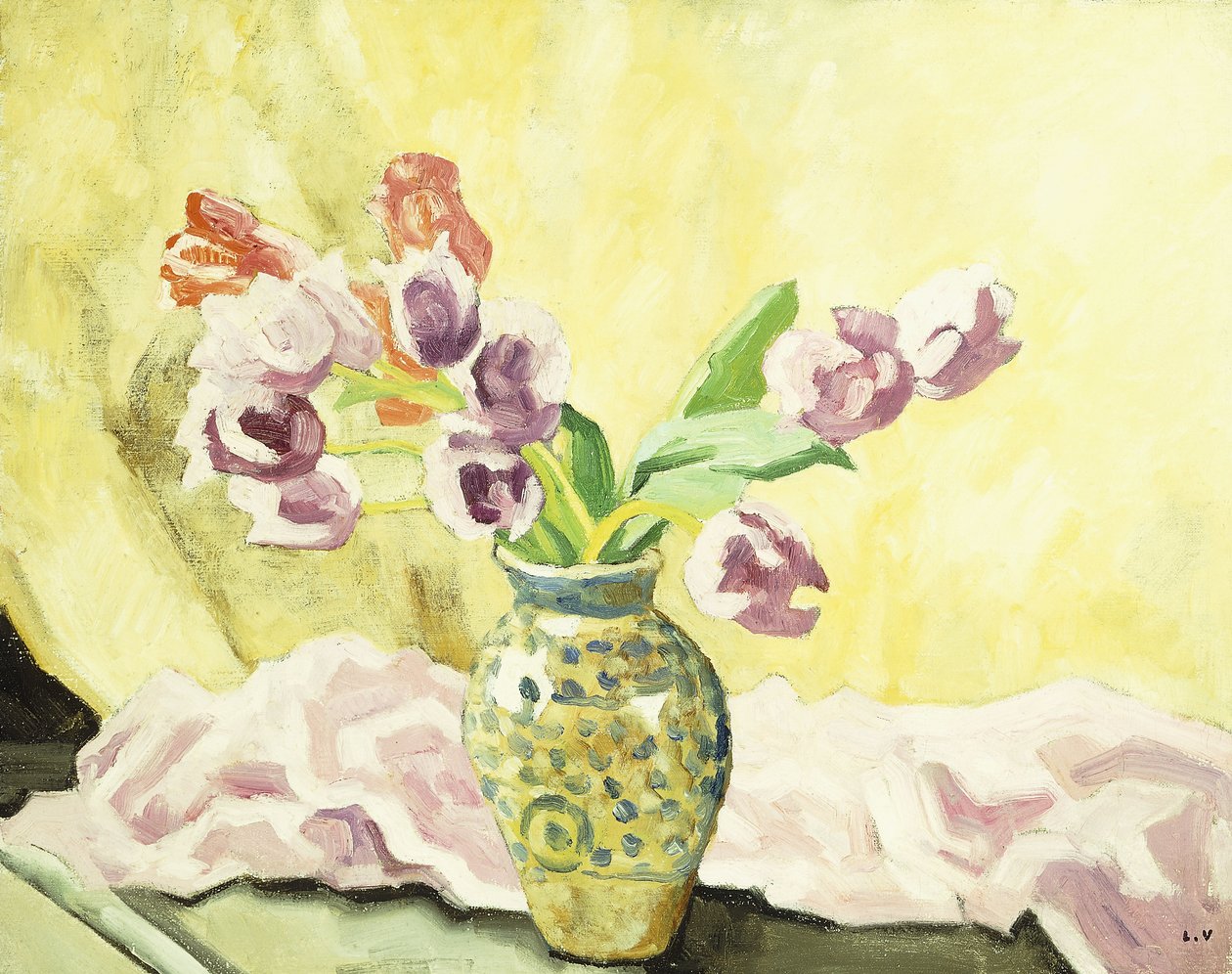 Váza s tulipány; váza s tulipány od Louis Valtat
