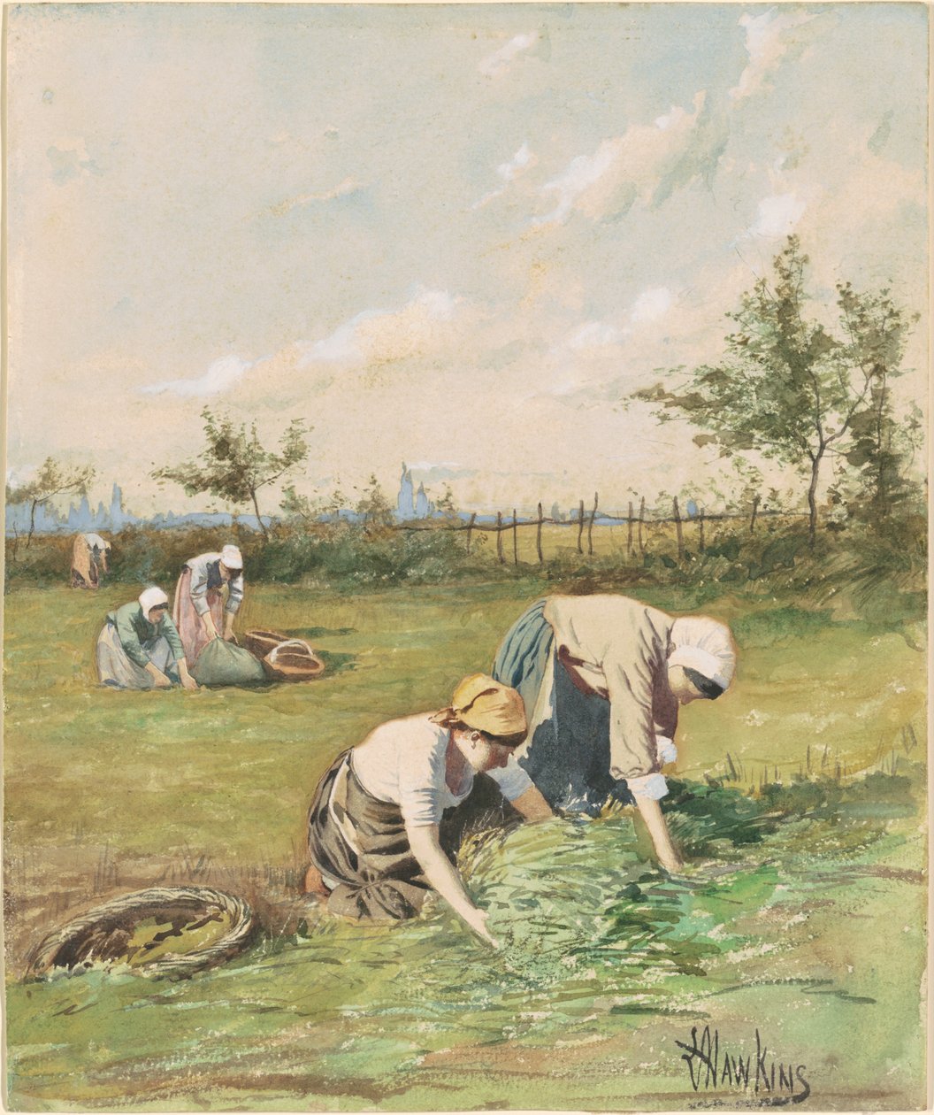 Sběrači v poli od Louis Welden Hawkins