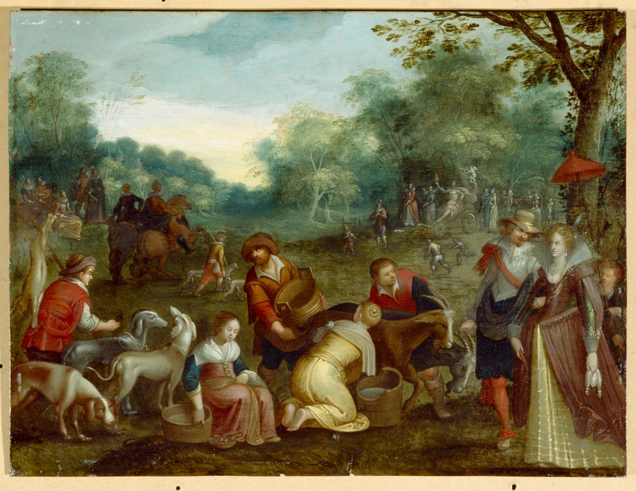 jaro (olej na plátně) od Louis de (circle of) Caullery