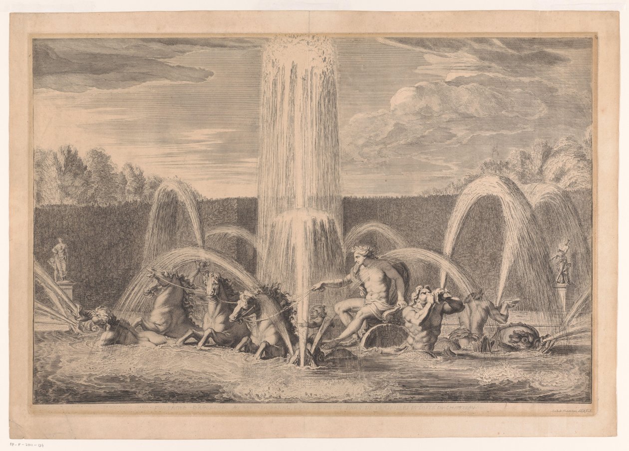 Apollo Rybník v zahradě Versailles od Louis de Châtillon