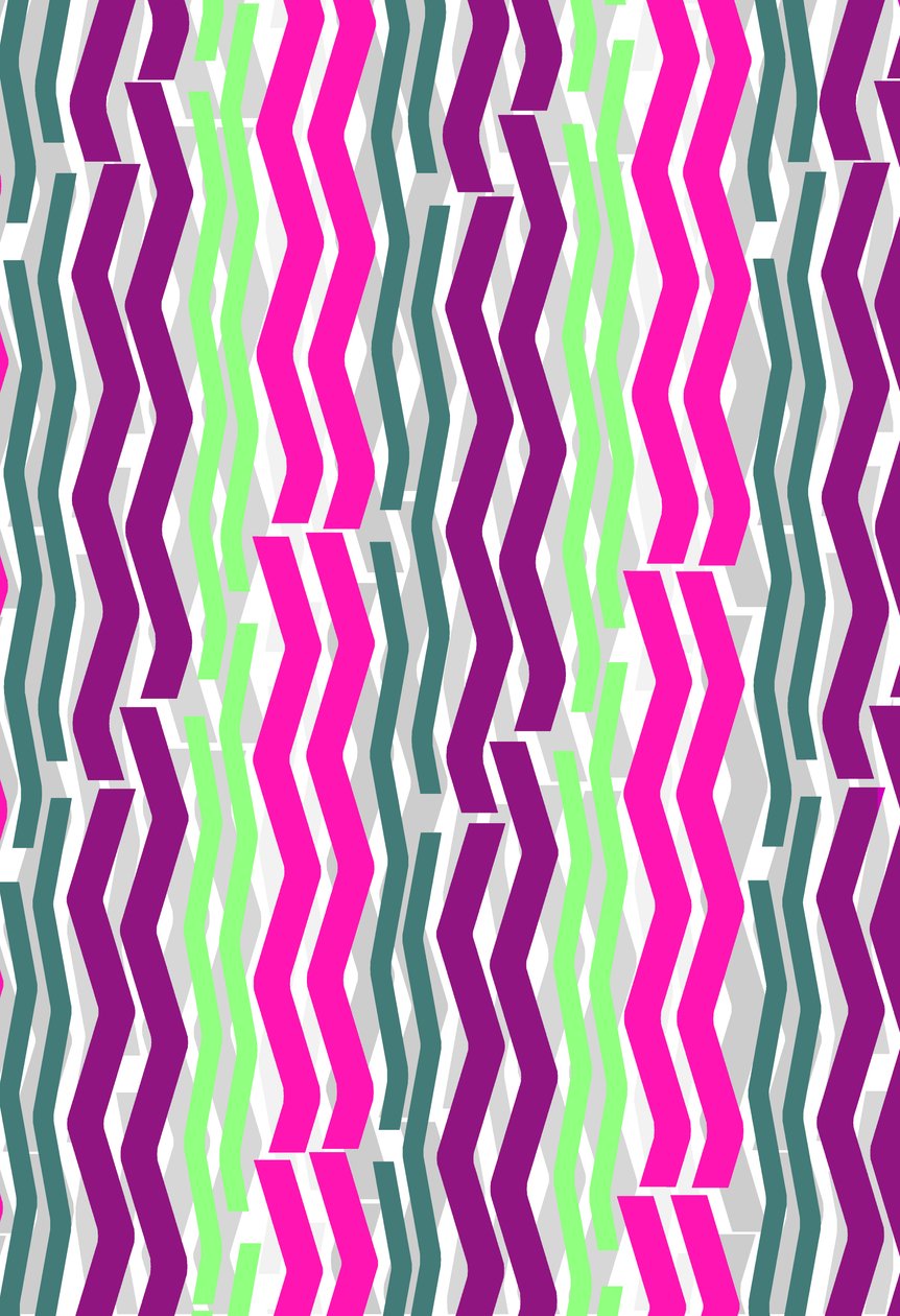 Zig Zag Stripes, digitální média 2014 od Louisa Hereford