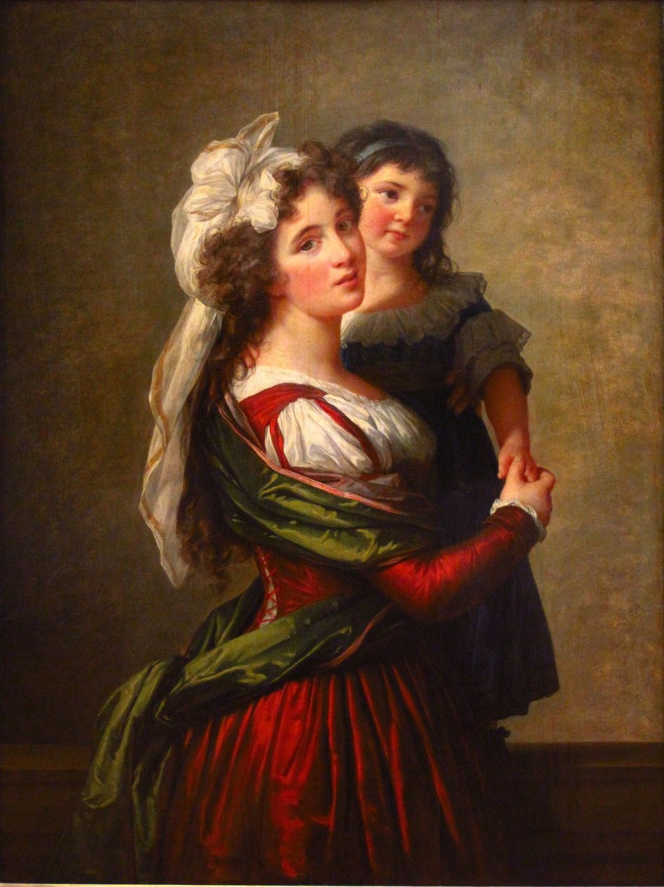 Madame Rousseau a její dcera od Elisabeth Louise Vigee Lebrun