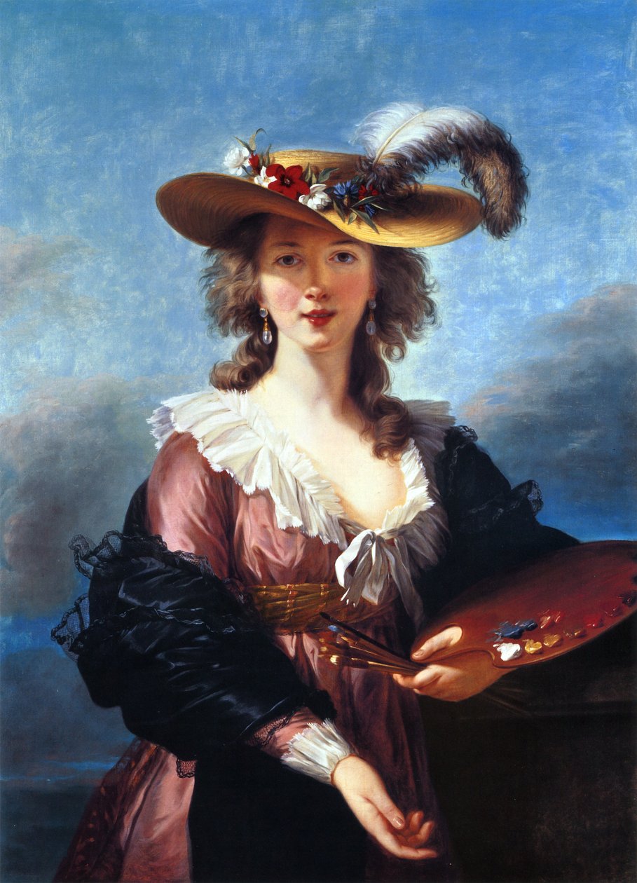 Autoportrét ve slaměném klobouku od Elisabeth Louise Vigee Lebrun