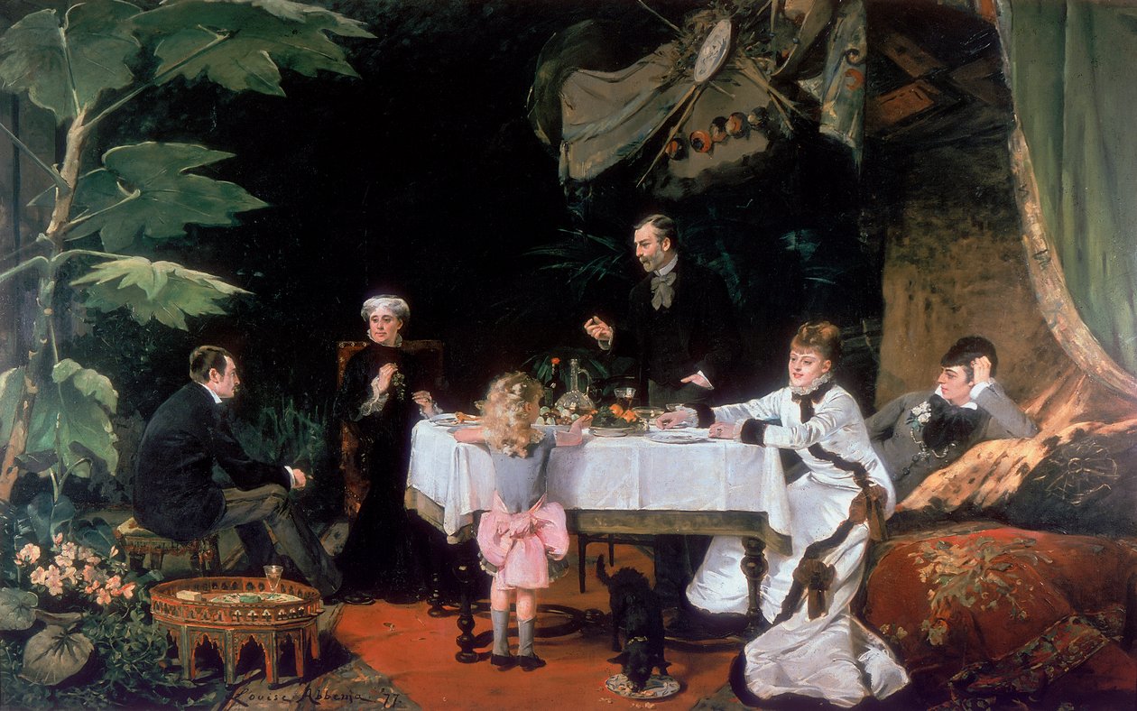 Oběd na konzervatoři, 1877 od Louise Abbéma