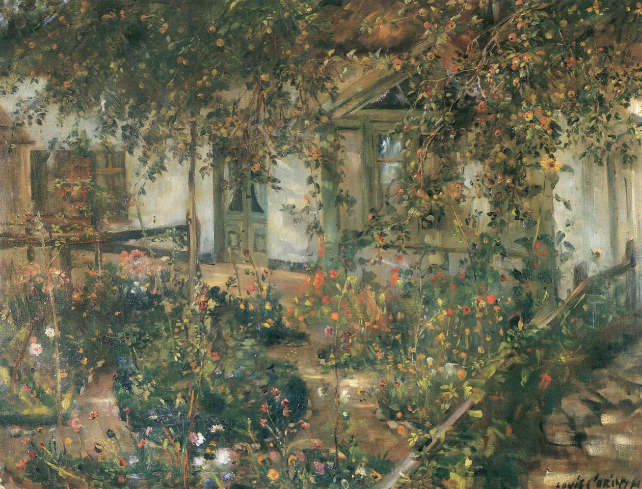Kvetoucí zahradní chata od Lovis Corinth