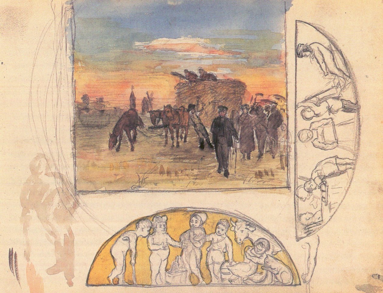 Krajina se sením a dvěma vlysovými skladbami od Lovis Corinth